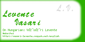 levente vasari business card